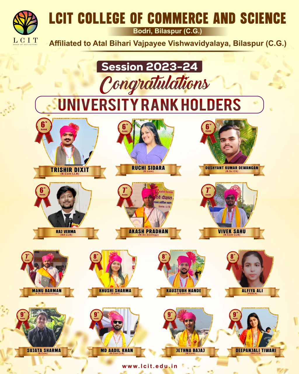University Rank Holder