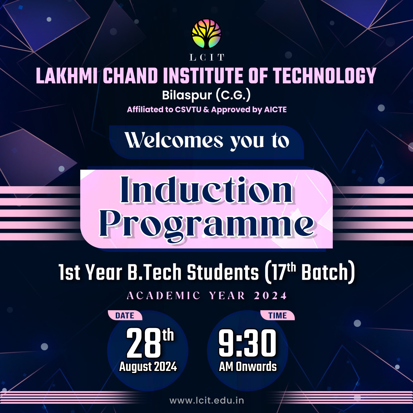 Induction Program ( 1st year B.Tech Students) 
2024